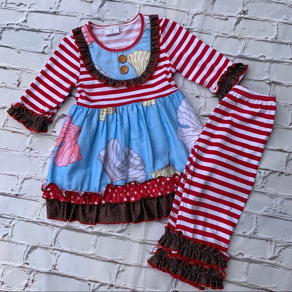 Boutique Girls Ruffle 3pc Outfit
